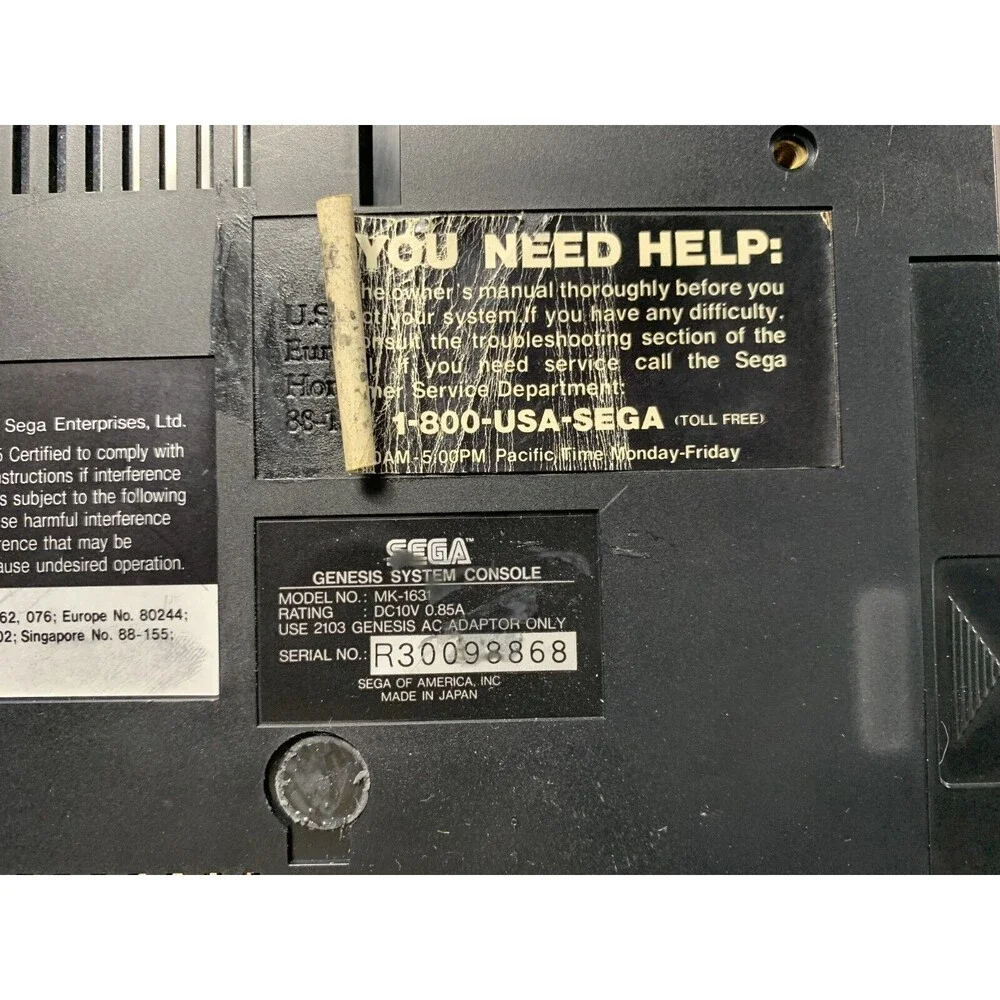 **For Parts Not Working** - Sega Genesis Model 2 Console Model 1631 Console Only